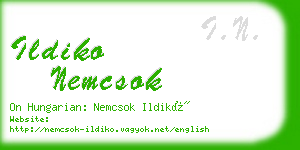 ildiko nemcsok business card